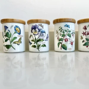 Керамічні банки Portmeirion Botanic Garden з малюнками квітів та метеликів виготовлені в Англії