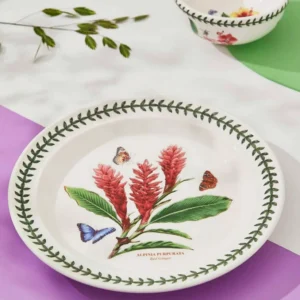 Тарілка Portmeirion Exotic Botanic Garden для закусок 22 см малюнки квіти Імбиру та метелики зроблена в Англії