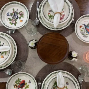 Столовий сервіз Portmeirion Botanic Garden Birds малюнки птахів та лавровий вінок оригінальний англійський посуд для чаю та обіду