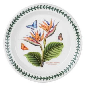 Тарілка Portmeirion Exotic Botanic Garden для закусок квіти Стрелітції та метелики розмір 22 см зроблена в Англії