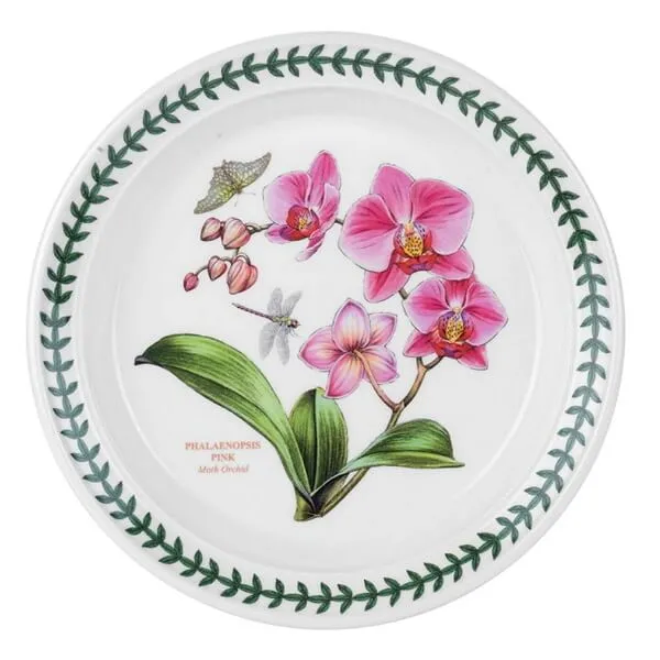 Тарілка Portmeirion Exotic Botanic Garden для закусок малюнок квіти Орхідеї та метелики 22 см зроблена в Англії