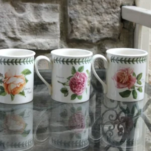 Набір кавових кухлів Portmeirion Botanic Roses різні сорти троянд та лавровий вінок якісний англійський посуд Англія
