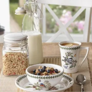 Набір англійського посуду Portmeirion Botanic Birds з пташками та квітковим мотивом тарілки та чашки для чаювання оригінал Англія