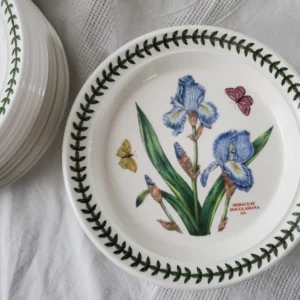 Тарілка для закусок 22см Portmeirion Botanic Garden Ірис малюнки квітів та лавровий вінок якісний англійський посуд оригінал