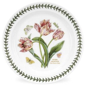 Тарілка столова Portmeirion Botanic Garden Тюльпан 27см лавровий вінок малюнок квітка та метелики виготовлено в Англії якість