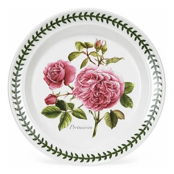 Тарілка десертна Botanic Roses діаметром 18 см із зображенням троянди та лавровий вінок виготовлена в Англії