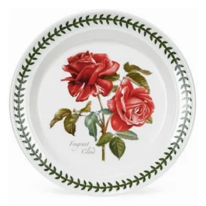 Тарілка десертна Portmeirion Botanic Roses діаметром 18 см із зображенням троянди та лавровий вінок виготовлена в Англії