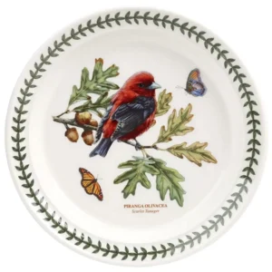 Тарілка Portmeirion Botanic Garden Birds для закусок з малюнком пташки та метеликів, виготовлена в Англії