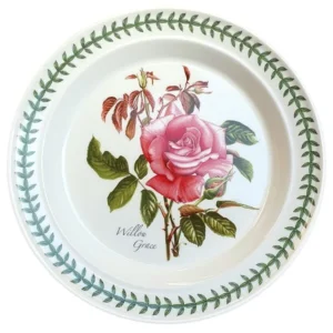 Тарілка столова Portmeirion Botanic Roses 27см сортова Троянда лавровий вінок якісне сервірування столу виготовлена в Англії