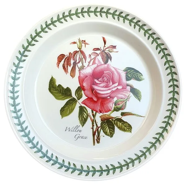 Тарілка столова Portmeirion Botanic Roses 27см сортова Троянда лавровий вінок якісне сервірування столу виготовлена в Англії