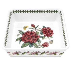Форма квадратна середня Portmeirion Botanic Garden для запікання 26см Рододендрон всередині та Газанія зовні порцеляна