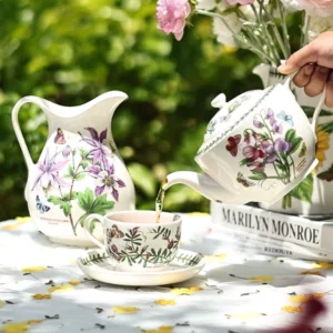 Чайний сервіз Portmeirion Botanic Garden (кераміка), виготовлено в Англії набір з малюнками квітів та метеликів