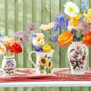 Вази Portmeirion Botanic Garden з живими квітами та глечик у ролі вази лавровий вінок якісний англійський посуд оригінал