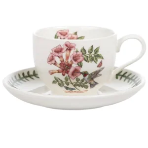Чашка чайна Portmeirion Botanic Birds Колібрі 280мл з блюдцем малюнок птахи та квіти англійський елітний посуд для сервізу