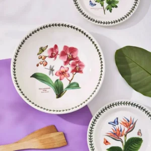 Миска найбільша низька Portmeirion Exotic Botanic Garden Орхідея та метелики малюнок квіти зовні 33 см виготовлена в Англії