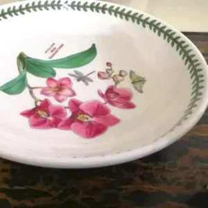 Миска найбільша низька Portmeirion Exotic Botanic Garden Орхідея та метелики малюнок квіти зовні 33 см зроблена в Англії