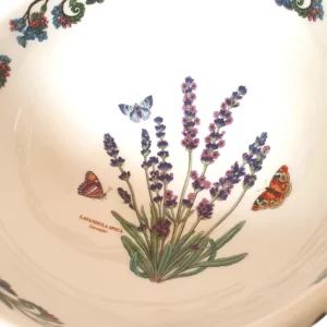 Більший боул Portmeirion Botanic Garden Лаванда малюнок квіти зовні та метелики вінок якісний посуд виготовлений в Англії