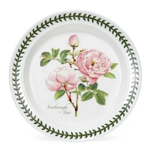 Купити тарілку десертну Portmeirion Botanic Roses діаметром 18 см із малюнком троянди та лаврового вінка виготовлена в Англії