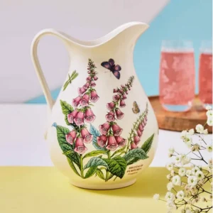 Великий глечик Portmeirion Botanic Garden Наперстянка 1.7л для напоїв та сервірування малюнок квіти метелики виготовлено в Англії