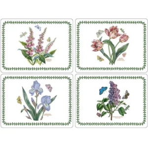 Підставки Portmeirion Botanic Garden 4 штуки різні квіти метелики лавровий вінок коркова основа дизайн Англія якість