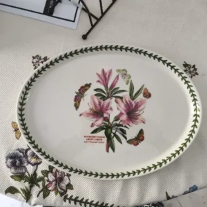 Форма Portmeirion Botanic Garden велика овальна Азалія 38см для запікання та подачі порцеляна лавровий вінок дизайн Англія