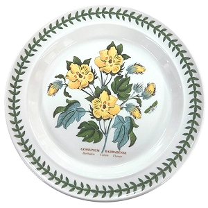 Тарілка Portmeirion Botanic Garden з квітковим мотивом Бавовник. Самовивіз і доставлення 0-2 дні. Купити посуд Portmeirion Botanic Garden Портмеріон