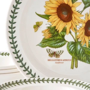 Тарілка для закусок 22см Portmeirion Botanic Garden малюнок Соняшник та метелики лавровий вінок по краю Англія оригінал