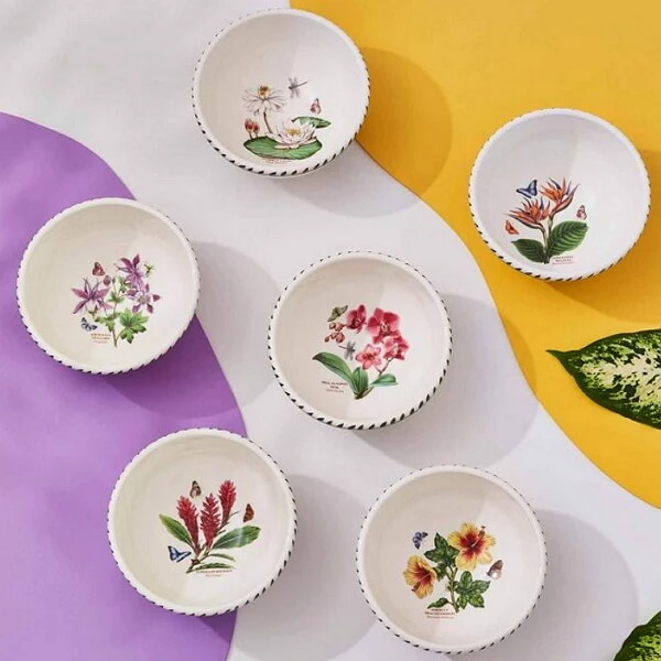 Миски Portmeirion Exotic Botanic Garden із яскравими зображеннями тропічної флори та метеликів стануть ефектним акцентом вашого сервірування