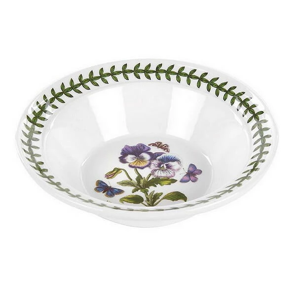 Тарілка для вівсянки Portmeirion Botanic Garden з квітами віоли та лавровим вінком оригінального англійського дизайну