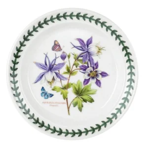 Тарілка десертна Portmeirion Exotic Botanic Garden з квітами аквілегії принесе витончену естетику святковій вечері