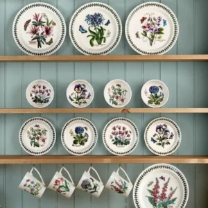 Посуд Portmeirion Botanic Garden тарілки миски та кухлі з різними квітами та лавровим вінком виготовлені в Англії