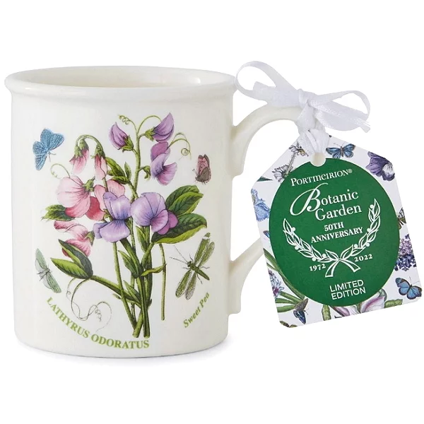Кухоль кавовий Portmeirion Botanic Garden ювілейний із запашним горошком виготовлений в Англії та принесе затишок під час кавування