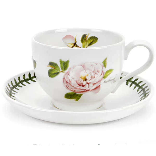 Чашка чайна Portmeirion Botanic Roses з блюдцем купити чашку з малюнком троянди